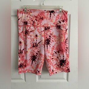 Orange Tie Dye Bike Shorts